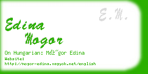 edina mogor business card